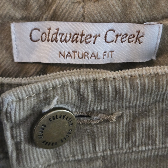 Coldwater Creek Women's 14 Tan Pinwale Corduroy Straight Leg Pants - Picture 5 of 16